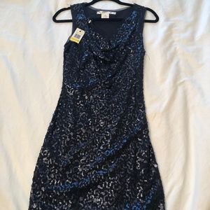 Navy Sequin Dress